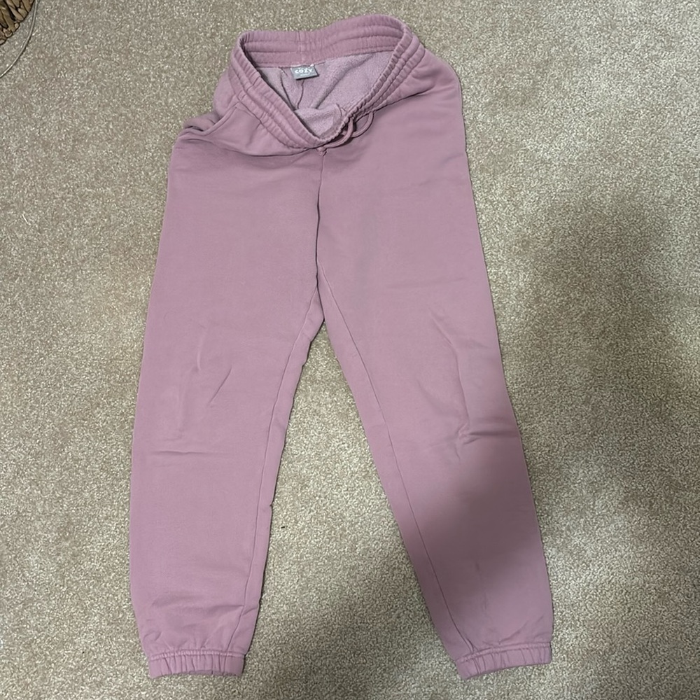 Aritzia TNA Cozy Fleece Perfect joggers sweatpants | medium
